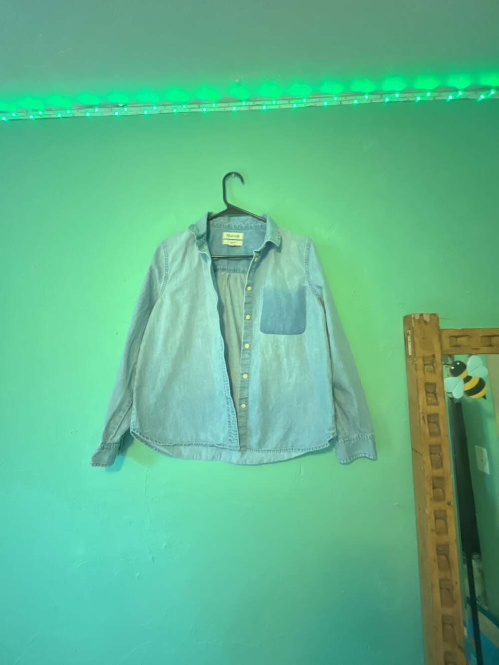 Madewell Shrunken Ex-Boyfriend Denim Shirt with Shadow Pocket